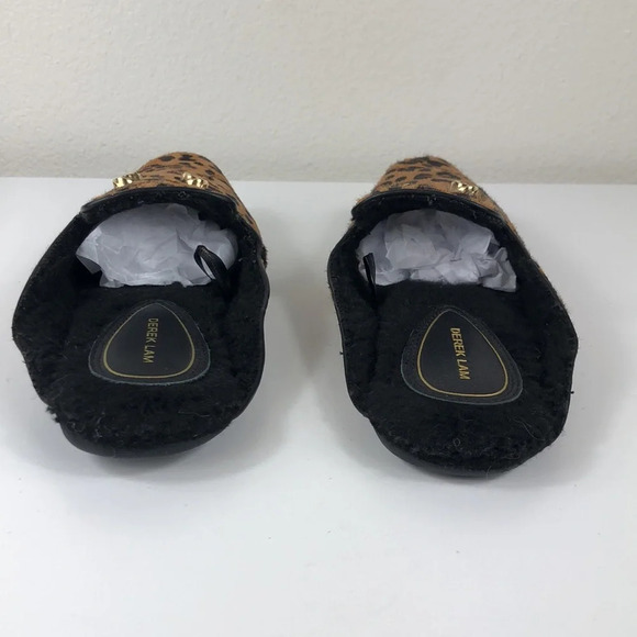 2/$30 Derek Lam Slippers Size 5/6 Leather Cheetah Print Venetian Mule Slippers - Picture 4 of 15